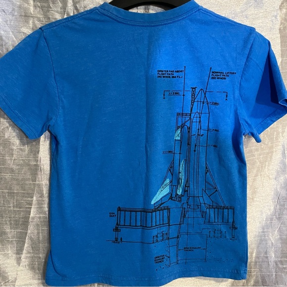 Buzz Aldrin NASA boys tee shirt SZ M some wear, fair condition double sided - Picture 3 of 5